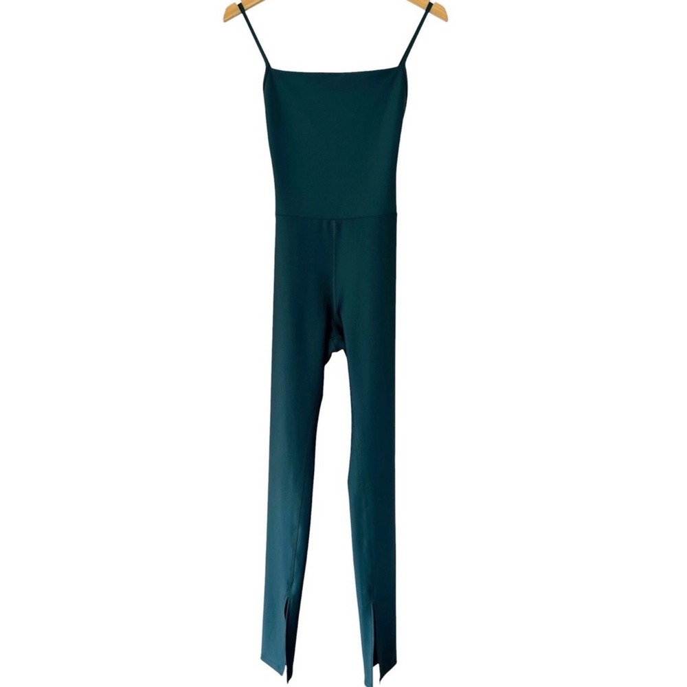 Alo Yoga Airlift Disco Daze Onesie Women Small Midnight Green Yoga Athleisure